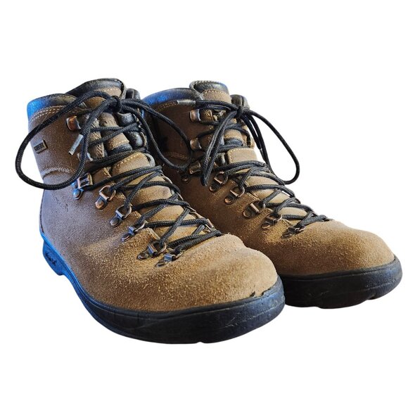 L.L. Bean Mens Size 9 Gore-Tex Leather Hiking Boots Vibram Lace Up Brown Black